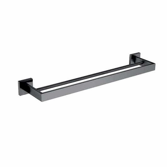 Suport prosop baie 2 in 1 AQUAROO, SUS 304, seria Square, Black 2