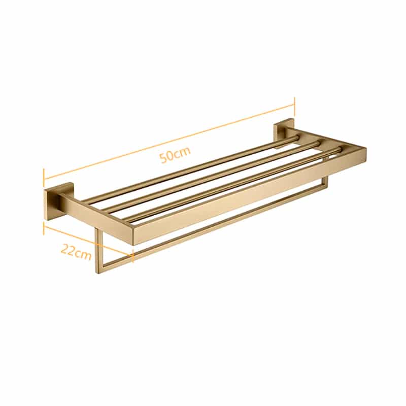 Suport prosop baie maxx AQUAROO, SUS 304, seria Square, Golden 1