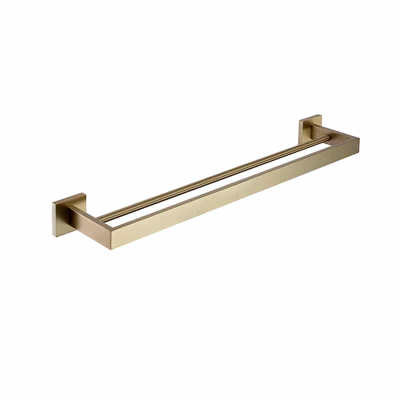 Suport prosop baie 2 in 1 AQUAROO, SUS 304, seria Square, Golden 2