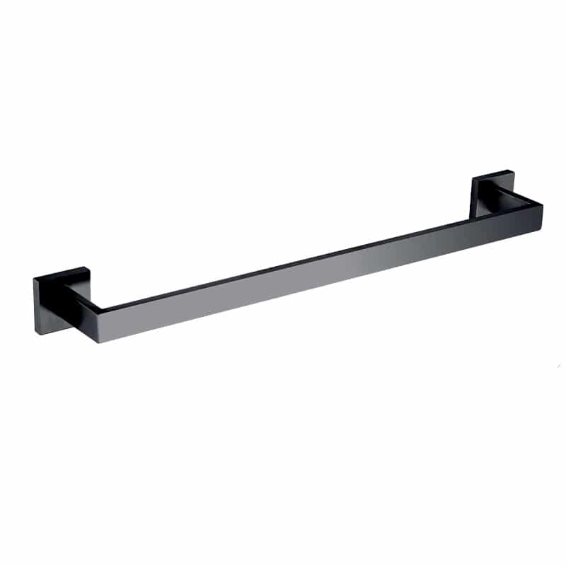 Suport prosop baie simple AQUAROO, SUS 304, seria Square, Black – 1