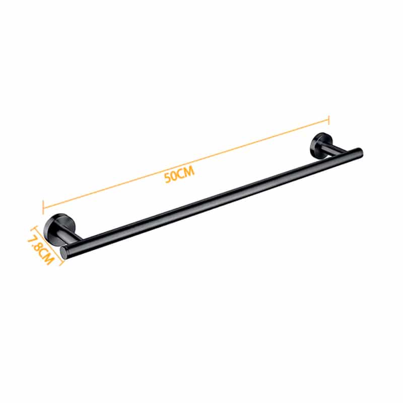 Suport prosop baie simple AQUAROO, SUS 304, seria Classic, Black – 1