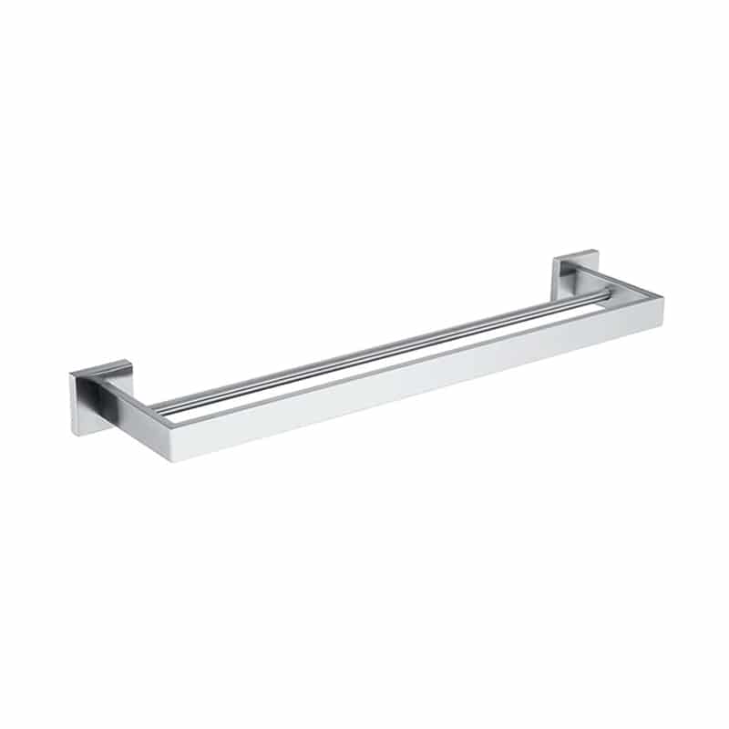 Suport prosop baie 2 in 1 AQUAROO, SUS 304, seria Square, Chrome – 1
