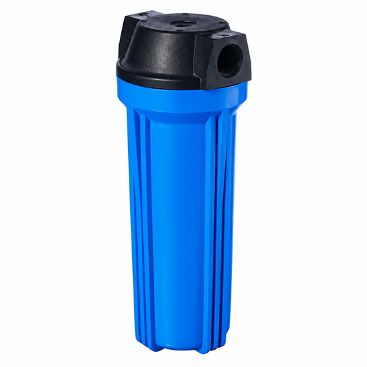 Carcasă albastră pentru filtru de apă, fără cartuș, racord 3/4", debit 3 m³/h, presiune 1,3–8 bar