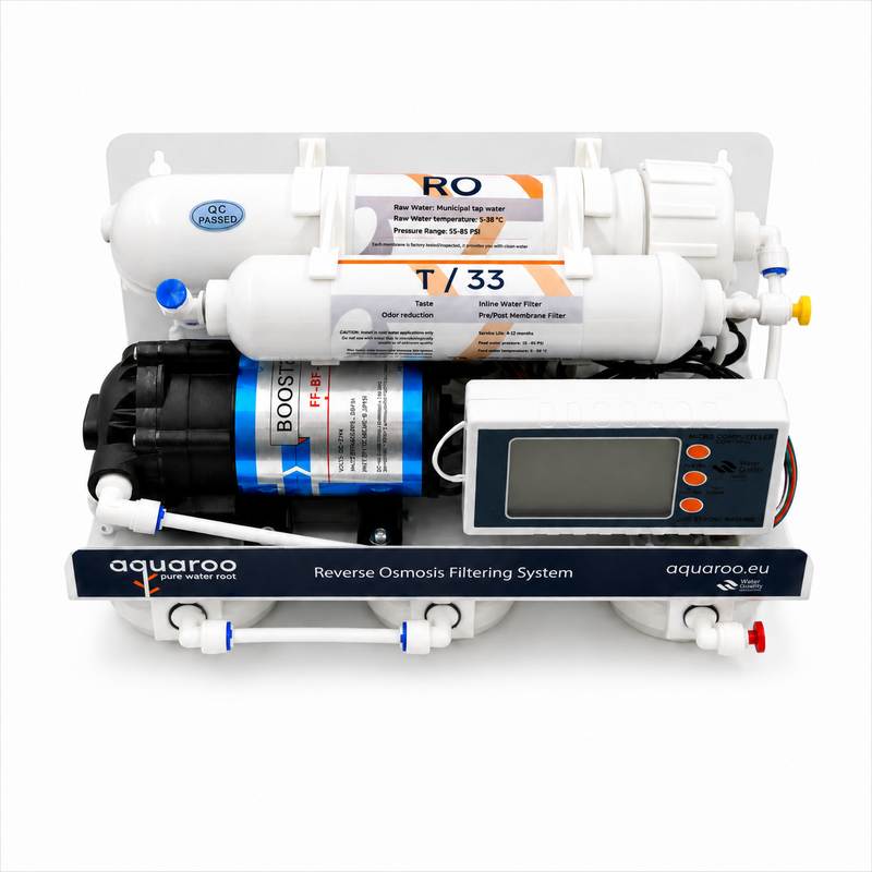 Osmoză inversă cu 5 trepte AR02-E, computer inteligent TDS, pompă Booster și rezervor